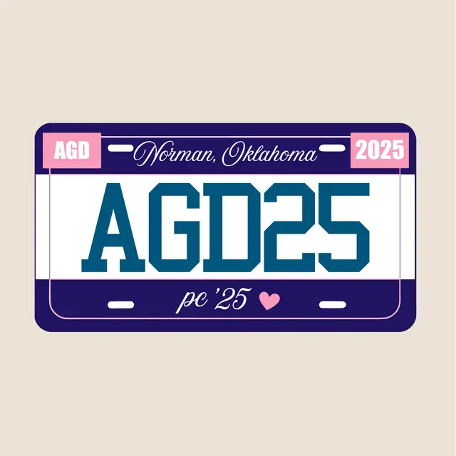 Alpha Gamma Delta License Plate Rush Sweater