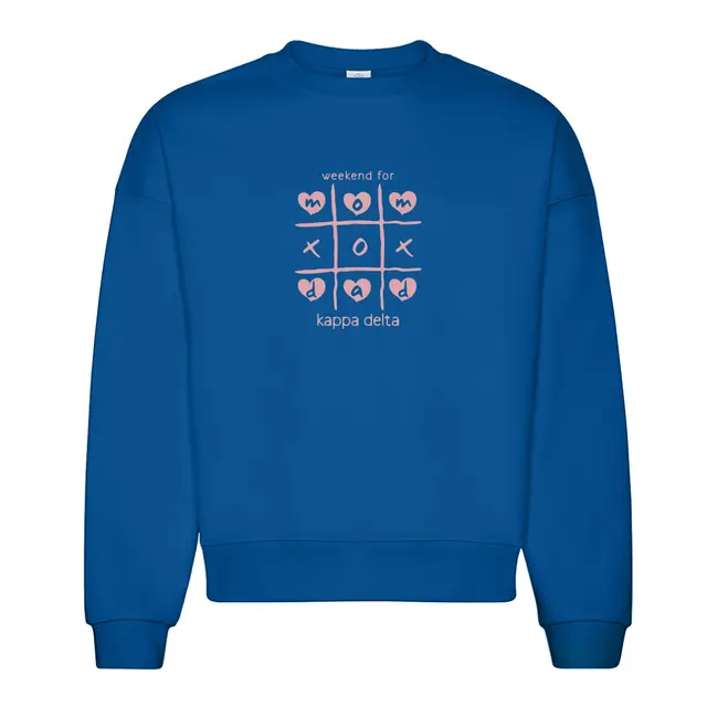 Kappa Delta Heart Pattern Parents Weekend Crewneck 2
