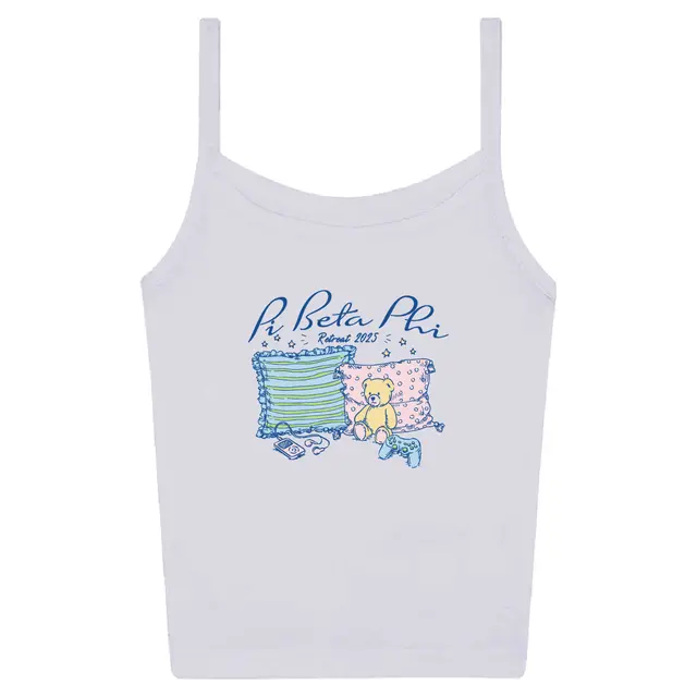 Pi Beta Phi Teddy Bear and Pillow Retreat Tank 2