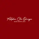 Alpha Chi Omega Script Font Date Party Tank
