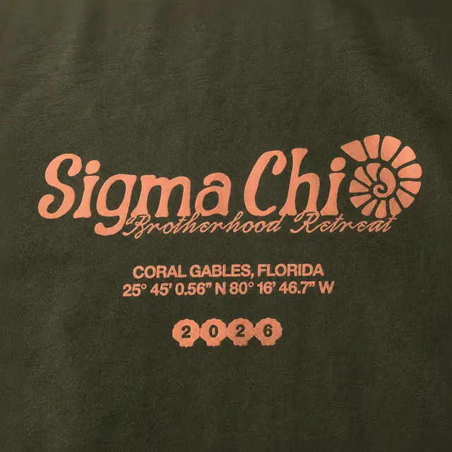 Sigma Chi Flowing Script Brotherhood Retreat Shirt