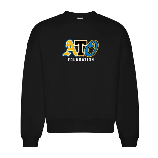 Alpha Tau Omega Curved Text Philanthropy Crewneck 2