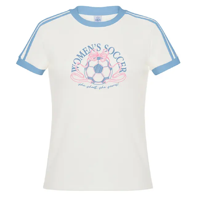 Women's Soccer Bow and Ball Graphic PR Shirt 2