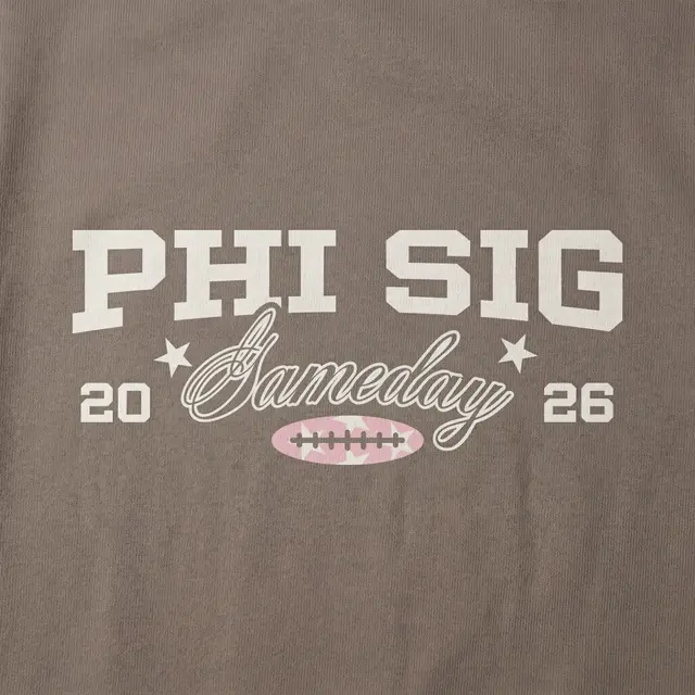 Phi Sigma Sigma Block Lettering Touchdown Game Day Hoodie