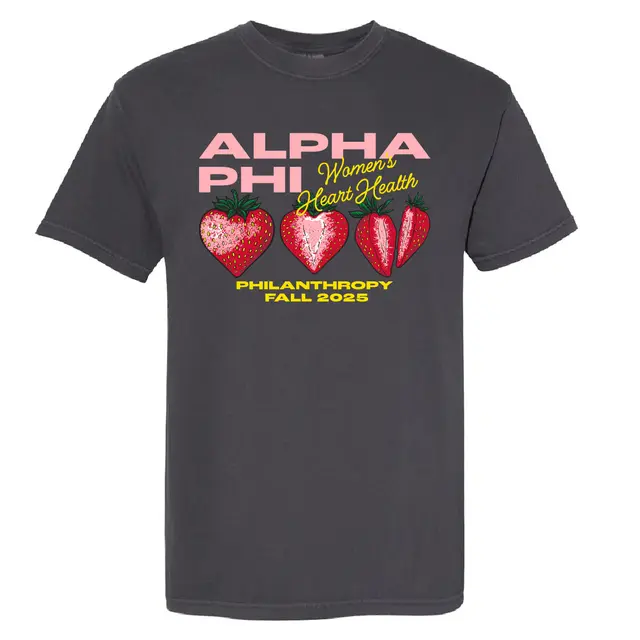 Alpha Phi Strawberry Heart Philanthropy Shirt 2
