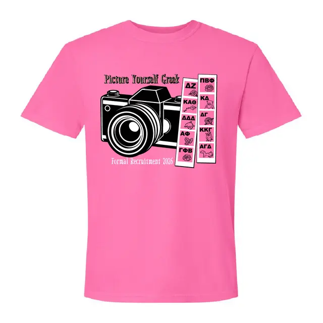 Zeta Tau Alpha Camera Illustration Rush Shirt 2