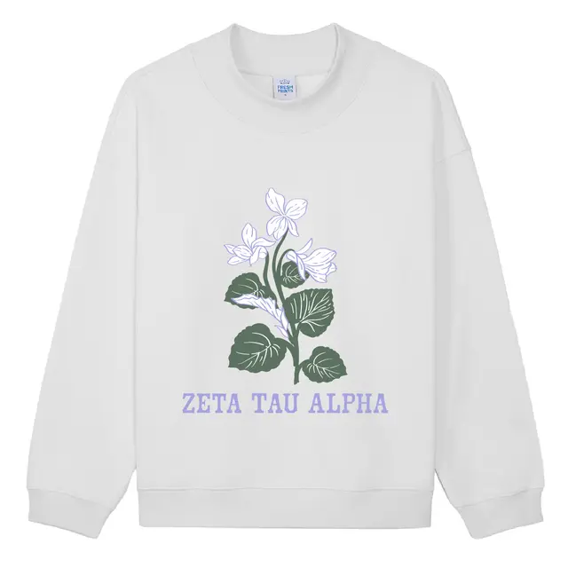 Zeta Tau Alpha Botanical Flowers PR Crewneck 2