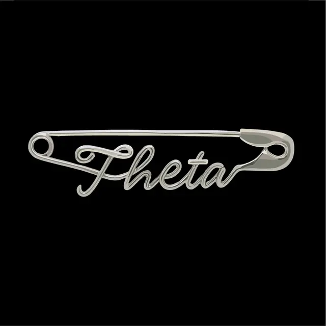 Kappa Alpha Theta Safety Pin Text PR Hoodie
