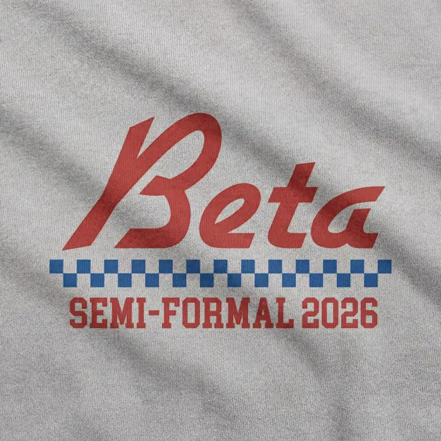 Beta Theta Pi Curved Text Checker Pattern Semi Formal Hoodie