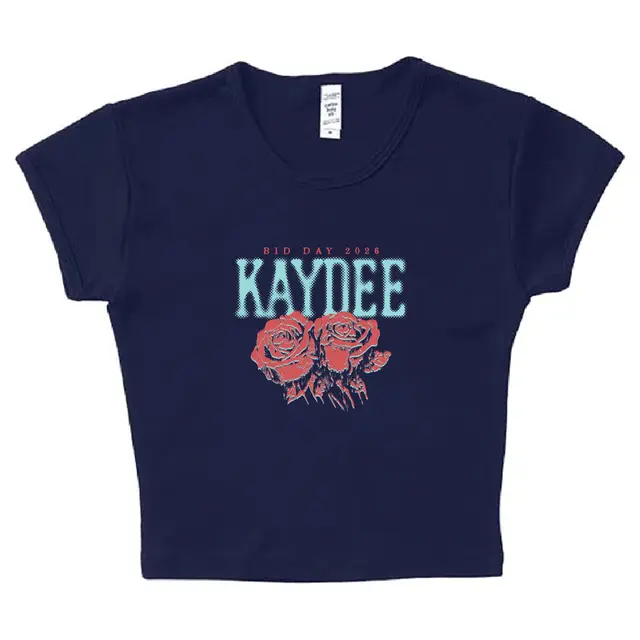 Kappa Delta Bold Rose Graphic Bid Day Shirt 2