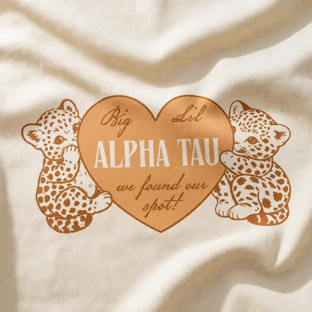 Alpha Sigma Tau Leopard Illustration Big Little Reveal Tank