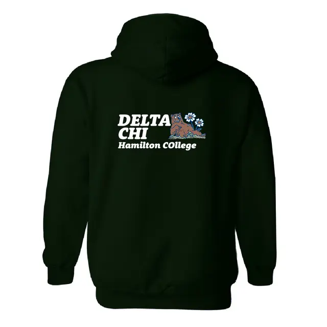 Delta Chi Bear and Flowers Graphic PR Hoodie 2