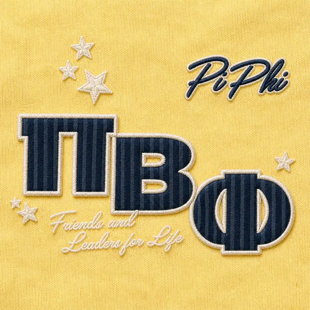 Pi Beta Phi Vertical Stripe Lettering PR Hoodie