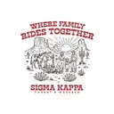 Sigma Kappa Where Family Rides Together Western Theme Parent's Weekend Hoodie