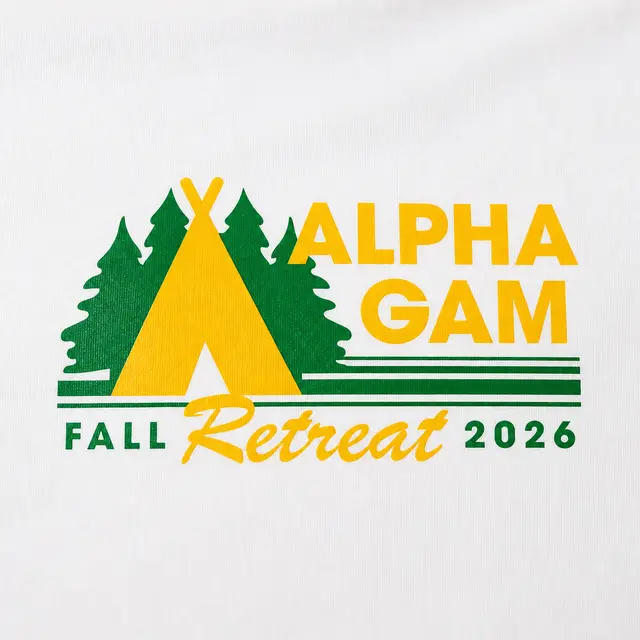 Alpha Gamma Delta Pine Trees Tent Retreat Tank