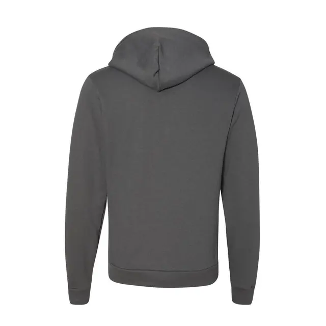 American Apparel Unisex Flex Fleece Zip Hoodie f497w Asphalt Back