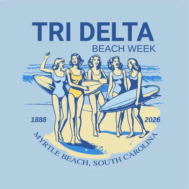 Delta Delta Delta Surfer Girls Beach Week Shirt