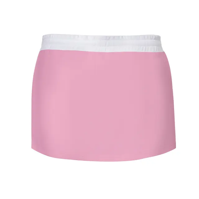 Fresh Prints Lexi Drawstring Mini Skort Light Pink White mto Back