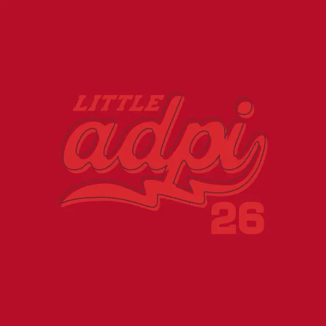 Alpha Delta Pi Retro Script with Shadow Big Little Reveal Shirt