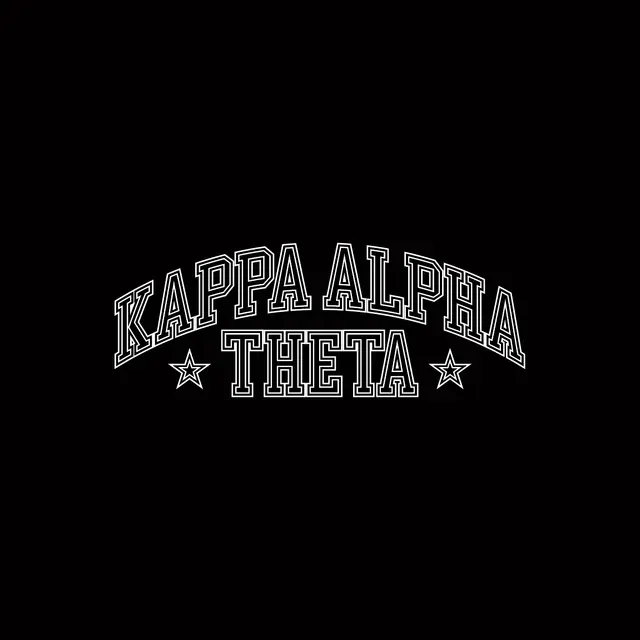 Kappa Alpha Theta Bold Block Text and Stars PR Tank
