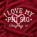 Phi Sigma Sigma Heart Illustration Date Party Crewneck