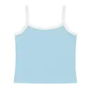 Customizable Fresh Prints Cali Camisole Top fp52 Baby Blue White mto Front