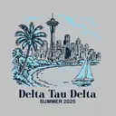 Delta Tau Delta Skyline and Sailboat PR Hoodie