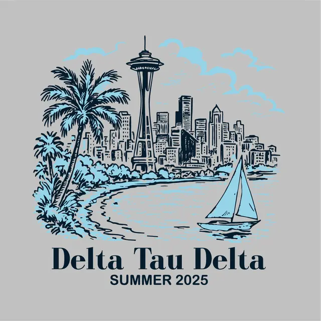 Delta Tau Delta Skyline and Sailboat PR Hoodie