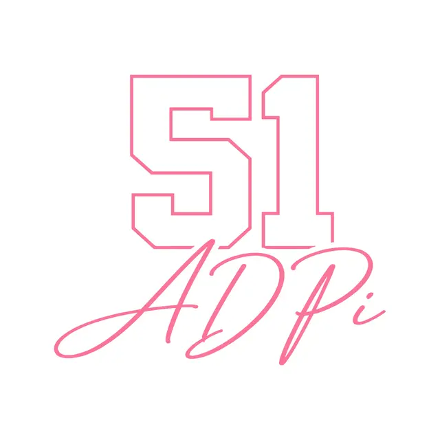 Alpha Delta Pi Stacked Serif Text PR Shorts