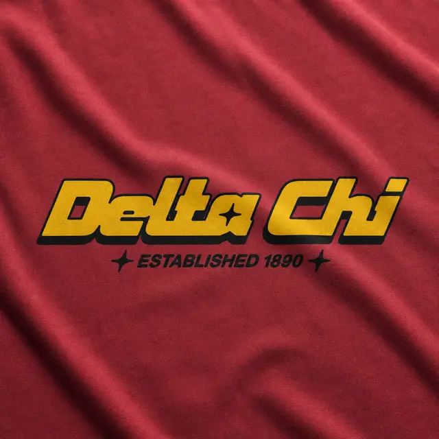 Delta Chi Bold Lettering Stars PR Hoodie