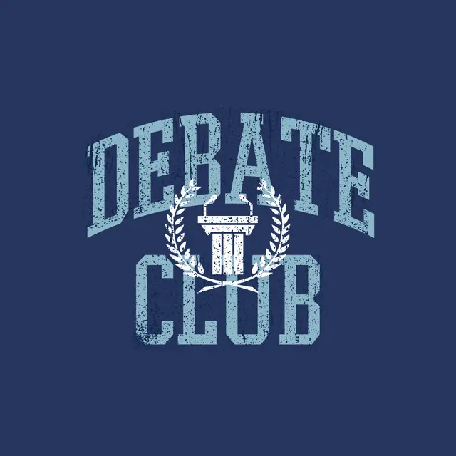 Debate Club Distressed Podium Graphic PR Shirt