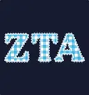 Zeta Tau Alpha Gingham Lace Text PR Shirt