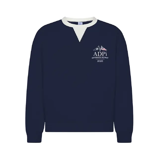 Alpha Delta Pi Flags Graphic Sisterhood Retreat Crewneck 2