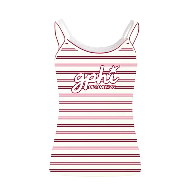 Gamma Phi Bold Script Star Rush Tank 2