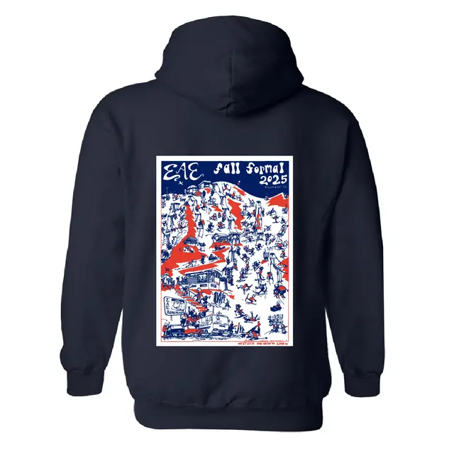 Sigma Alpha Epsilon Ski Scene Formal Hoodie 2