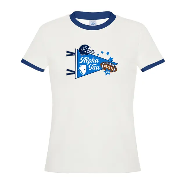 Alpha Sigma Tau Banner Illustration Game Day Shirt 2