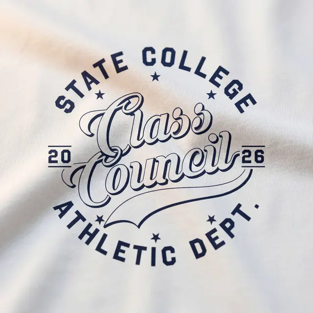 Class Council Hand Drawn Lettering PR Crewneck
