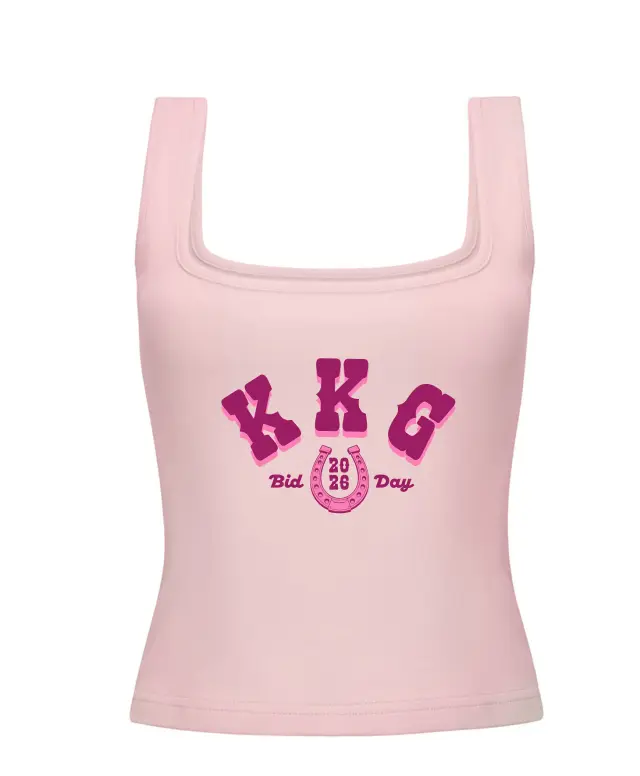 Kappa Kappa Gamma Bold Block Lettering Bid Tanks