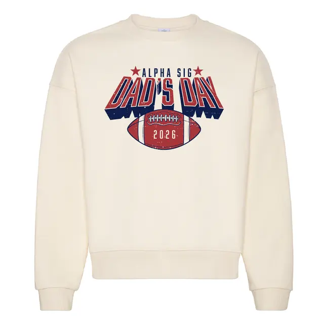 Alpha Sigma Alpha Football Graphic Parents Weekend Crewneck 2