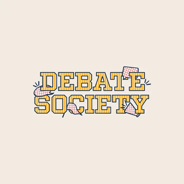 Debate Society Checker Pattern Text PR Sweater