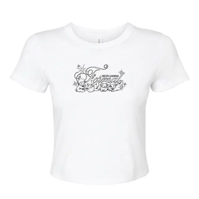 Delta Gamma Adorable Sheep Illustration Formal Shirt 2