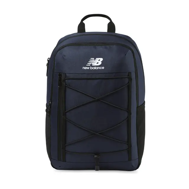Customizable New Balance Cord Backpack 101719-417 Navy Blue Front