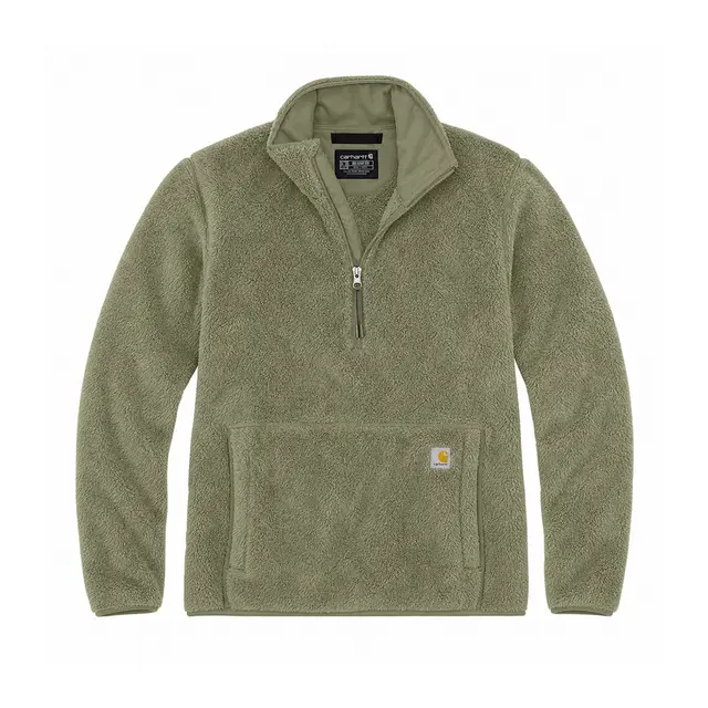 Carhartt Womens Loose Fit Fleece Pullover Dusty Olive Front