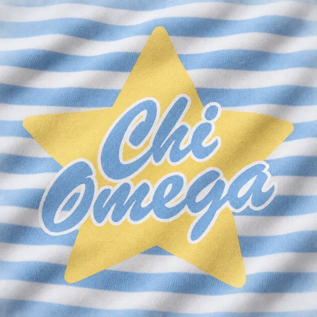 Chi Omega Simple Star Illustration PR Sweater