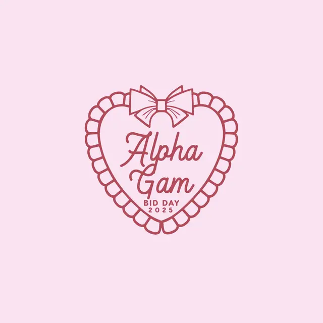 Alpha Gamma Delta Heart and Bow Bid Day Shirt