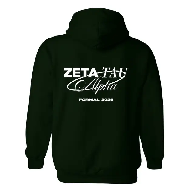 Zeta Tau Alpha Script and Block Text Formal Hoodie 2