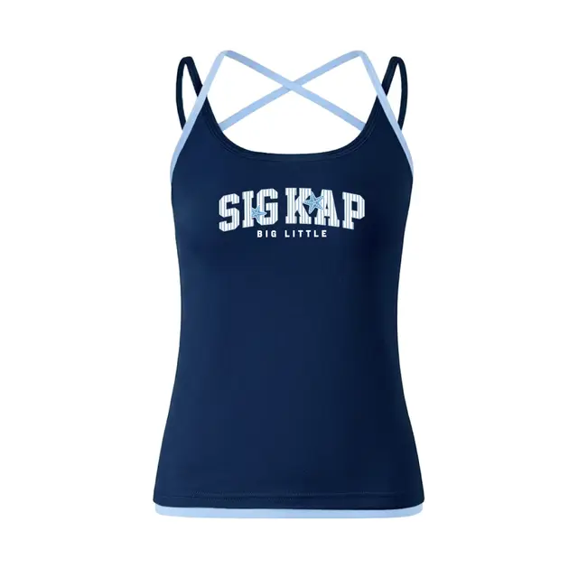 Sigma Kappa Striped Lettering Big Little Tank 2