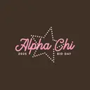 Alpha Chi Omega Dotted Star Text Bid Day Tank