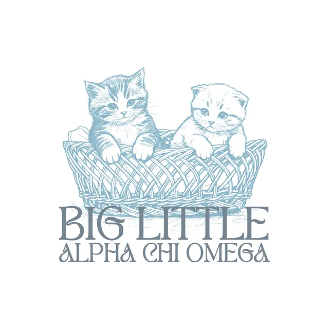 Alpha Chi Omega Basket Kittens Big Little Reveal Tank