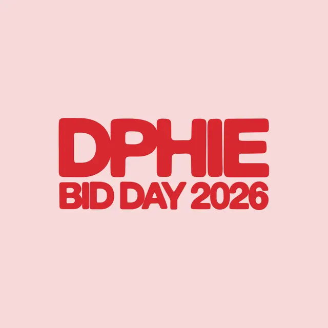 Delta Phi Epsilon Bold Red Texts Bid Day Tank